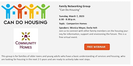 Family Networking Group - Can Do Housing  03/07/23
