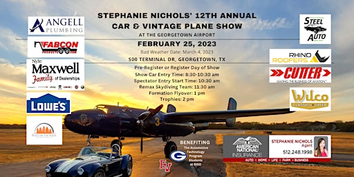 Stephanie Nichols' 12th Annual Car & Vintage Plane Show-Georgetown Airport