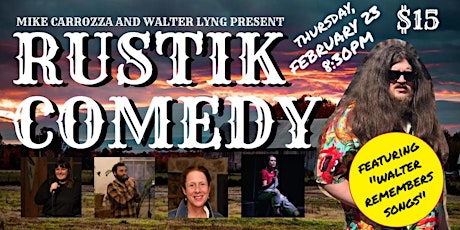 RUSTIK COMEDY - A SHOWCASE OF MONTREAL'S BEST COMEDIANS IN NDG