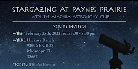 Stargazing at Paynes Prairie With The Alachua Astronomy Club primary image