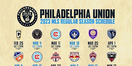 Phialadelphia Union 2023 Match Schedule
