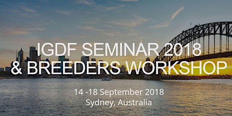 IGDF Seminar 2018 & Breeders Workshop Registration primary image