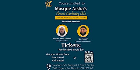Mosque Aisha Annual Fundraising Dinner