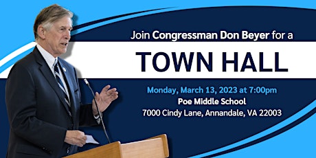 Congressman Don Beyer's Town Hall: March 13, 2023
