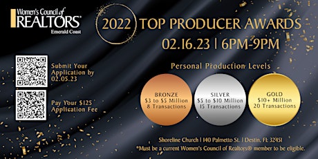 Top Producer Awards for WCR Emerald Coast | *Fast Pass Event