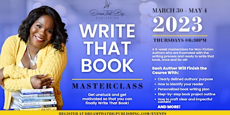WRITE THAT BOOK Masterclass: a writing course for nonfiction authors