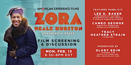 Zora Neale Hurston: Claiming a Space—Film Screening & Discussion