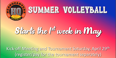 HQ Summer Volleyball League primary image