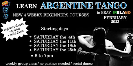 LEARN ARGENTINE TANGO - NEW 4 WEEKS BEGINNERS COURSES -