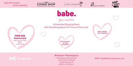 Valentine's Day Sip, Shop and Soothe