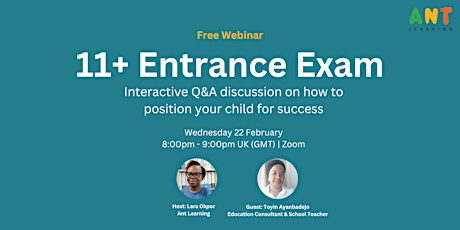 11+ Entrance Exam: Q&A discussion on how to position your child for success