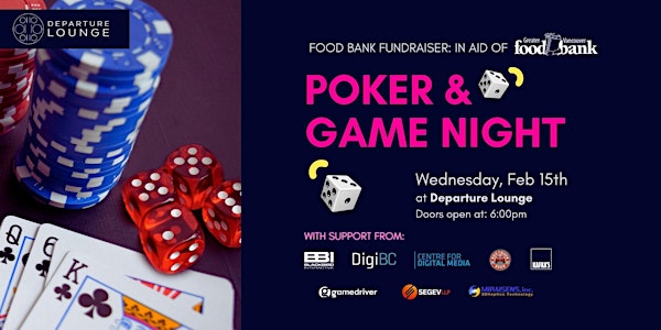 Food Bank Charity Poker and Game Night at Departure Lounge
