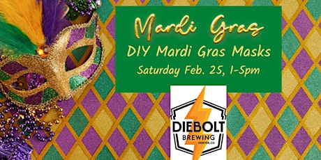DIY Mardi Gras Masks at Diebolt Brewing Co. with Crafty Chassis