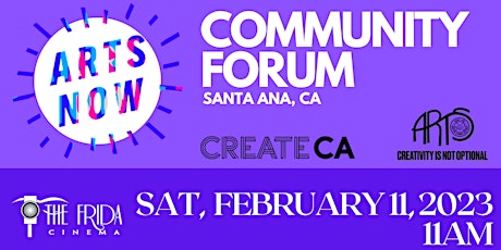 ARTS NOW Community Forum at The Frida Cinema