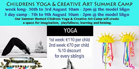 Copy of Childrens Yoga & Creative Art Summer Camp- Fully Booked primary image