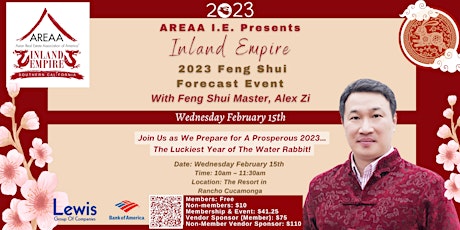 AREAA I.E. Presents: Inland Empire 2023 Feng Shui Forecast With Master Alex