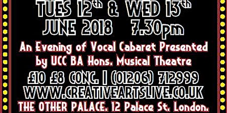 UCC Musical Theatre London Cabaret Nights (Wednesday) primary image