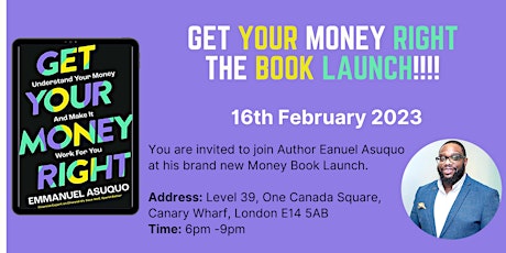 Get Your Money Right, The Book Launch primary image