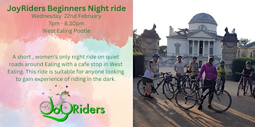 Image principale de JoyRiders Beginners Night Bike Ride: West Ealing Pootle