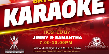 Casa de Plata Karaoke Saturdays with Jimmy Davis Music