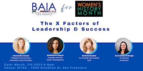 Imagem principal do evento The X Factors of Leadership and Success