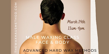 Male Waxing Class. Body & Face Training & Education, Using Hard Wax Only.