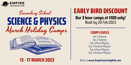 Secondary 3 Science Physics Tuition March Holiday Camp