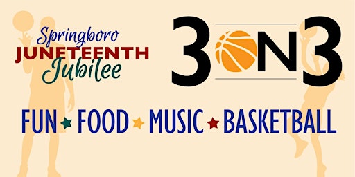 Imagem principal do evento Springboro 3 on 3 Basketball Tournament Celebrating Juneteenth 2024