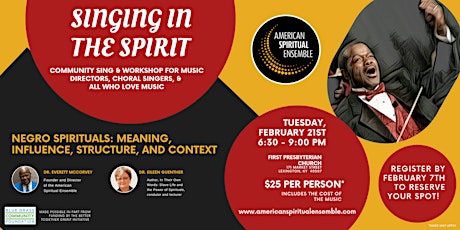 Singing in the Spirit: An ASE Community Sing and Workshop