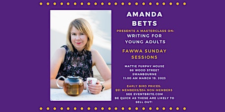 Imagem principal do evento Amanda Betts: On Writing for Young Adults