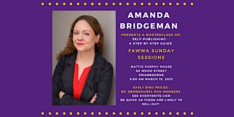 Imagem principal do evento Amanda Bridgeman: Self-Publishing - A Step by Step Guide