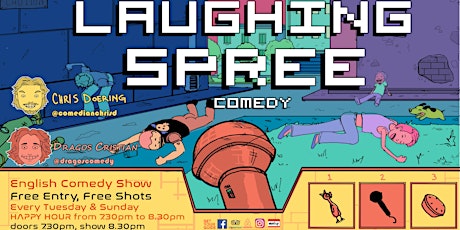 Laughing Spree: English Comedy on a BOAT (FREE SHOTS) 07.02.