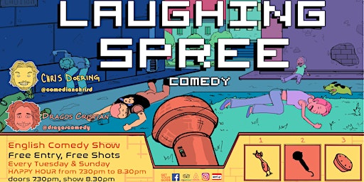 Laughing Spree: English Comedy on a BOAT (FREE SHOTS) 07.02.