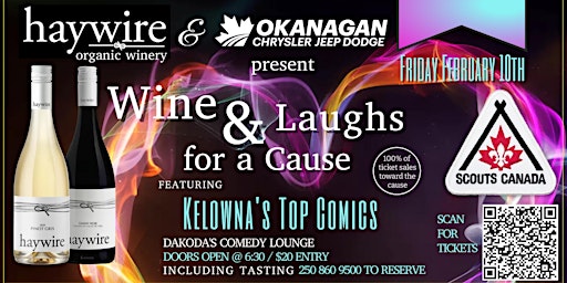 Okanagan Dodge presents Wine & Laughs for a Cause for Scouts Canada