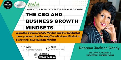 The CEO and Business Growth Mindset FREE VIRTUAL WORKSHOP