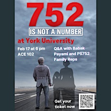 Screening of  "752 is not a Number"  w/ Q&A with Babak Payami & 752AFV Rep.
