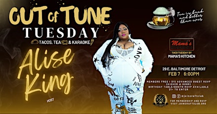 Out Of Tune Tuesday Hosted By Alise King