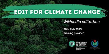Edit for Climate Change: Wikipedia Editathon
