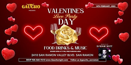 Valentine’s Day Love Party 2023 at Gaucho Nightclub San Ramon