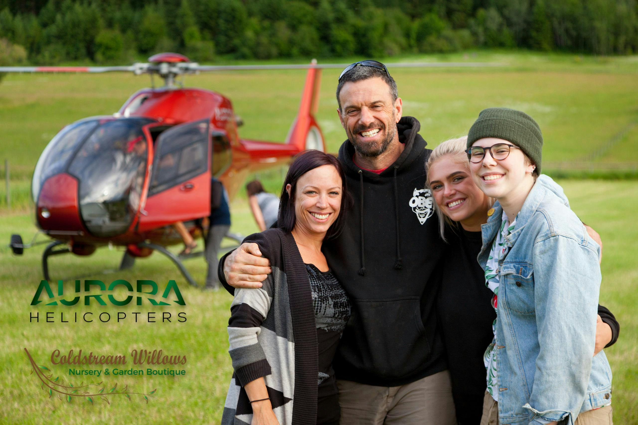 Aurora Helicopter Tours At Coldstream Willows Nursery 12 May 2018 Aurora Helicopter Tours At Coldstream Willows Nursery