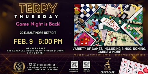 Terpy Thursday GAME NIGHT