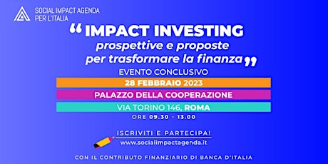 IMPACT INVESTING |  Prospettive e proposte per trasformare la finanza