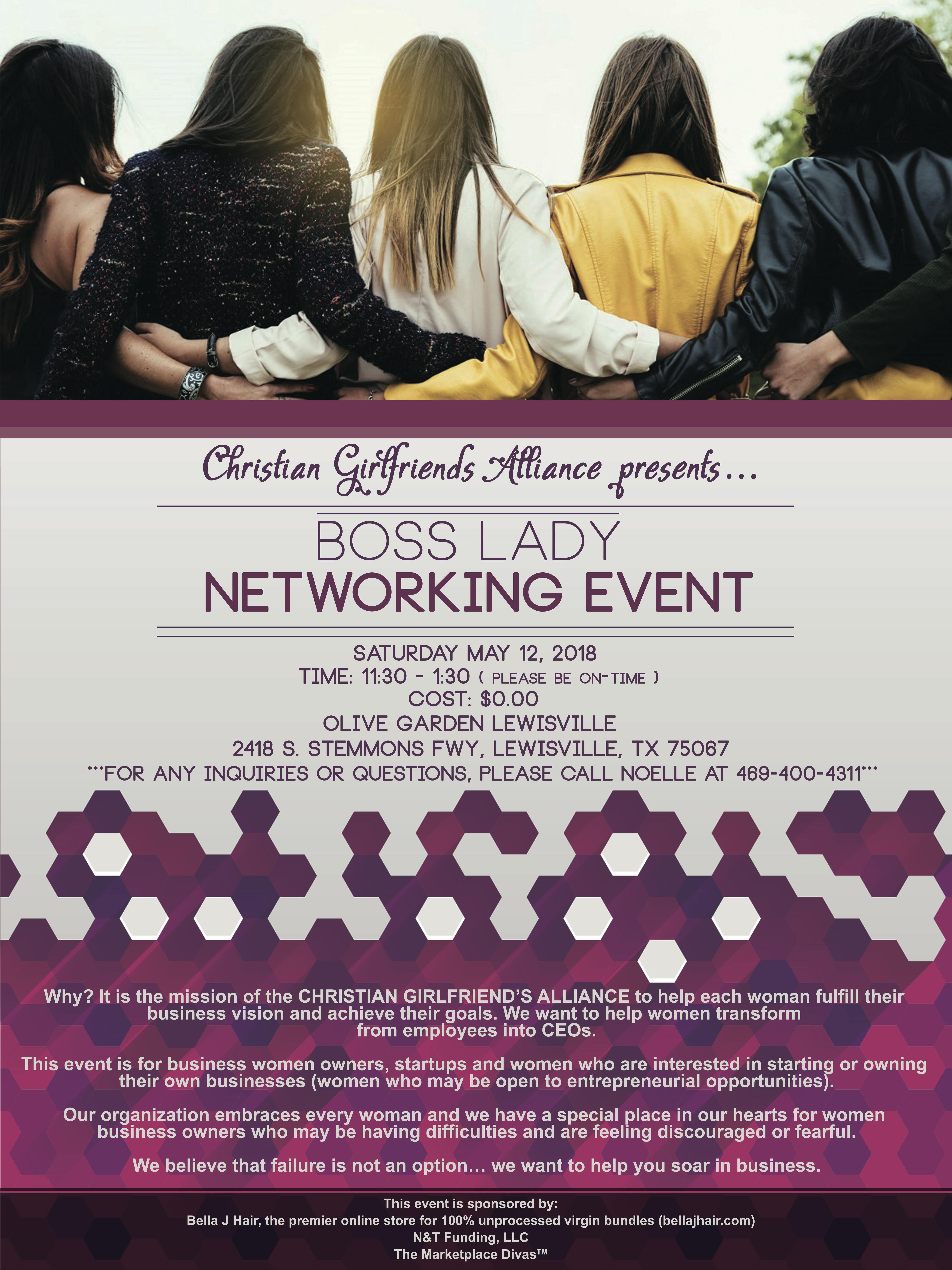 Christian Girlfriends Alliance Dallas Networking Event 12 May 2018
