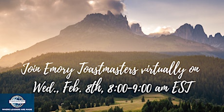 Join Emory Toastmasters Virtually This Wednesday!