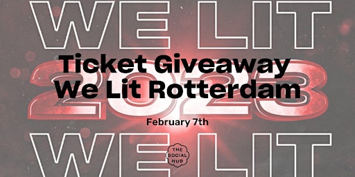 We Lit Rotterdam Ticket Giveaway