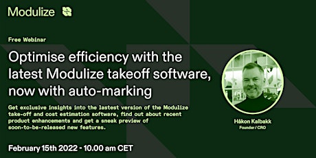 Optimise efficiency with the new Modulize auto-marking takeoff software.
