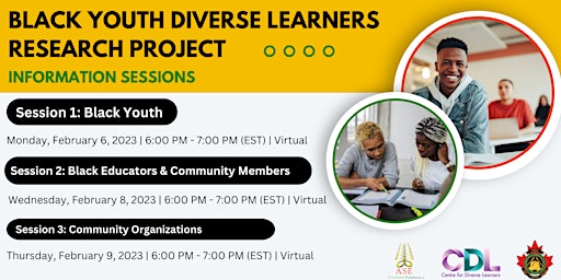 The Black Youth Diverse Learners Research Project Information Session