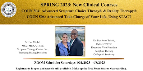 COUN 504/06: Advanced Scripture Choice Theory® & Reality Therapy®