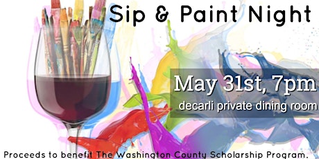 SOLD OUT! Sip & Paint Wine Glasses at Decarli- May 31st primary image