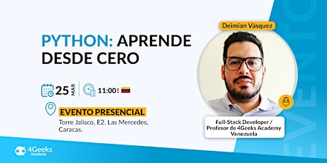 Imagem principal do evento Python: Aprende desde cero